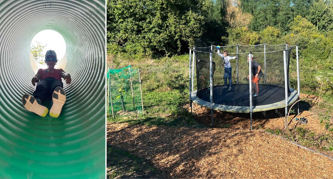 toboggan trampoline